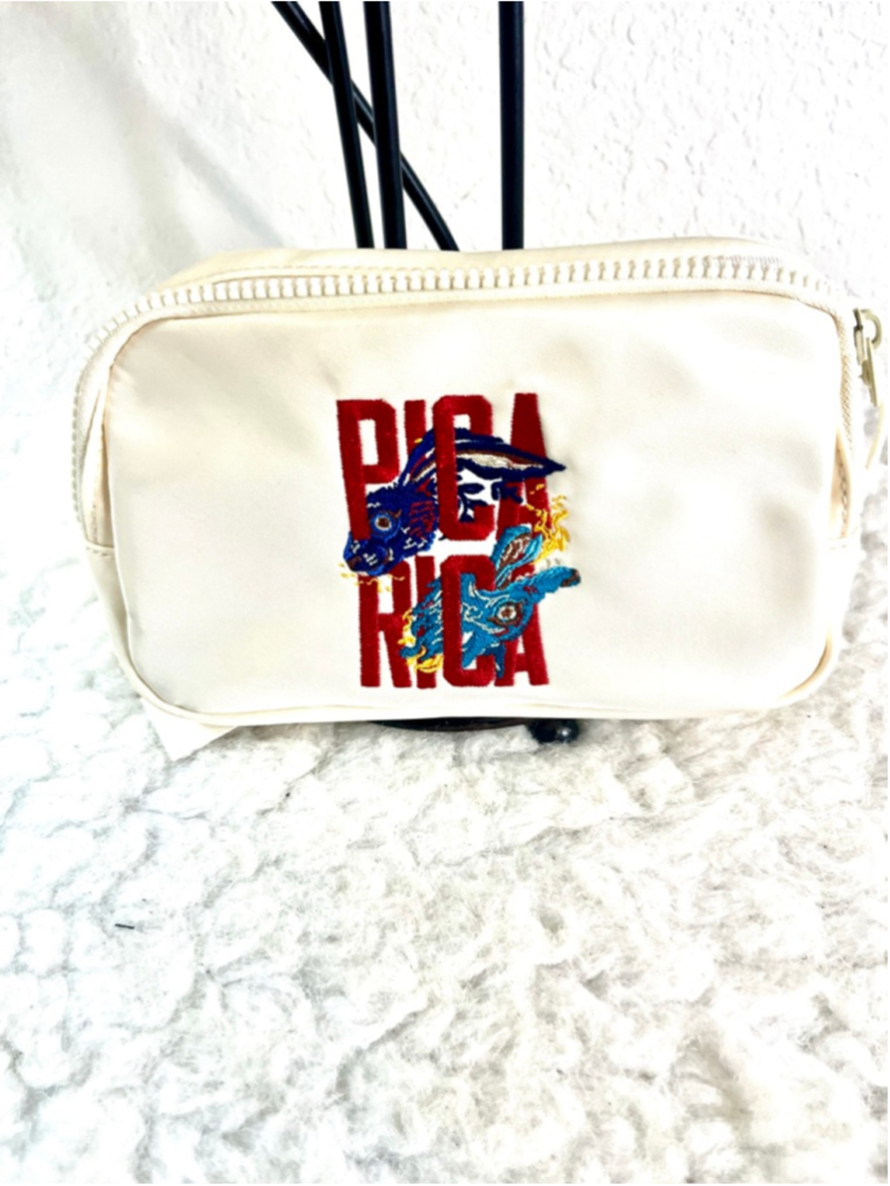 NWT Off-white Fanny Pack embroidered with logo Pica Rica (Tequila)